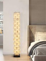 Alva Stacked Alabaster Floor Lamp