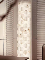 Alva Stacked Alabaster Floor Lamp