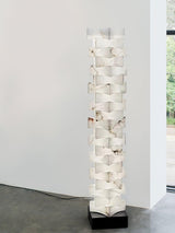 Alva Stacked Alabaster Floor Lamp
