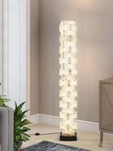 Alva Stacked Alabaster Floor Lamp