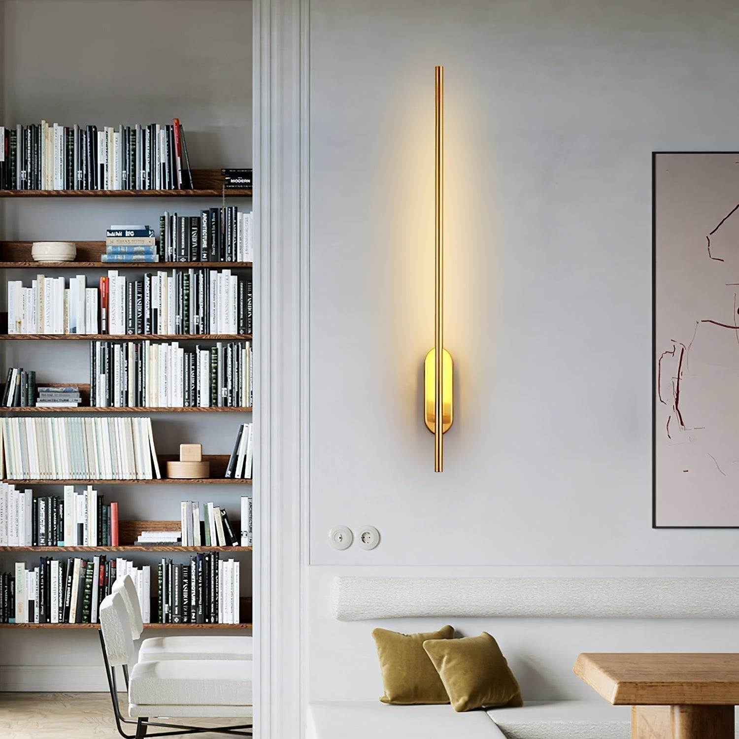 Linnen Rod Plug-in Wall Sconce