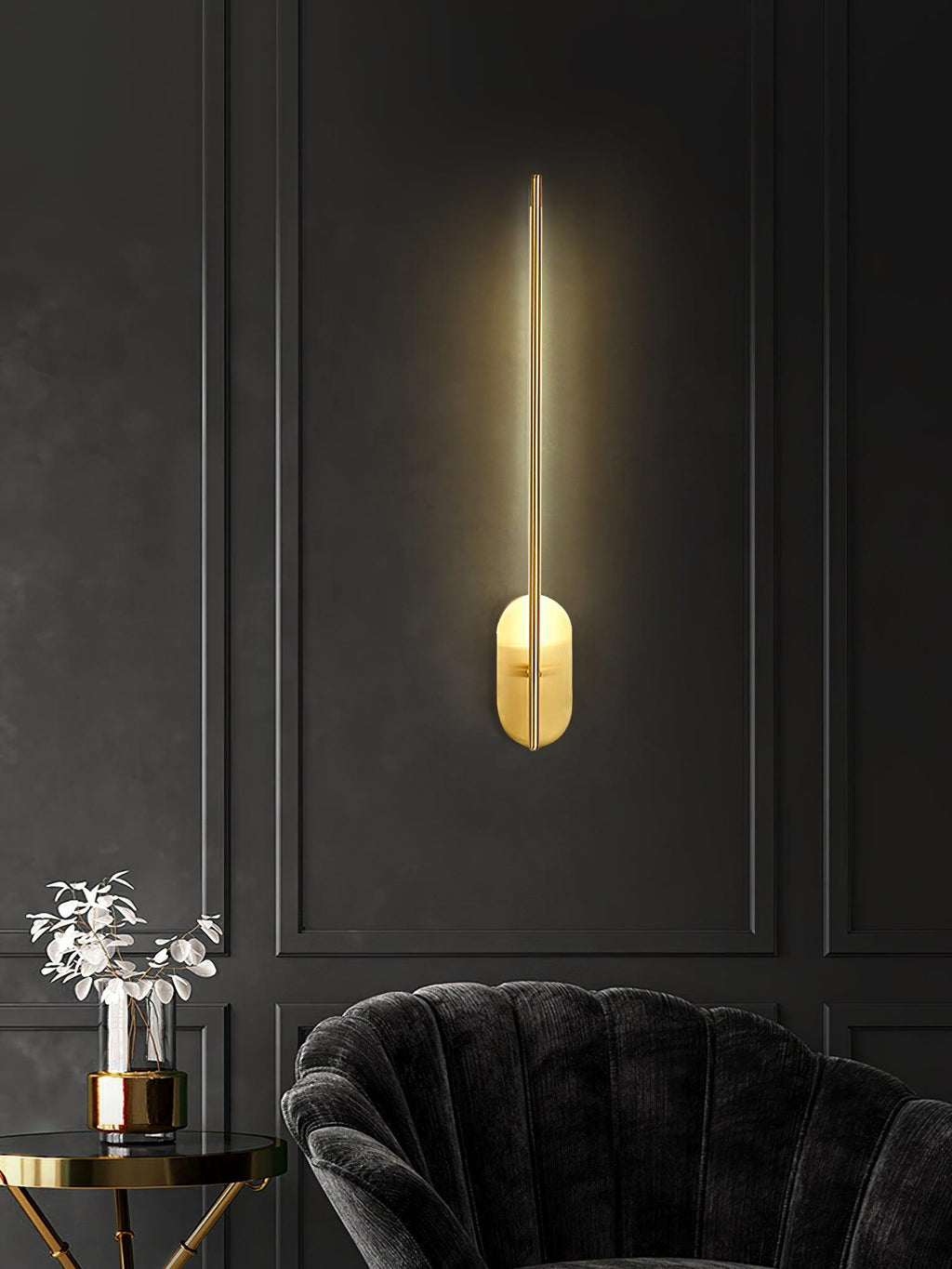 Linnen Rod Plug-in Wall Sconce