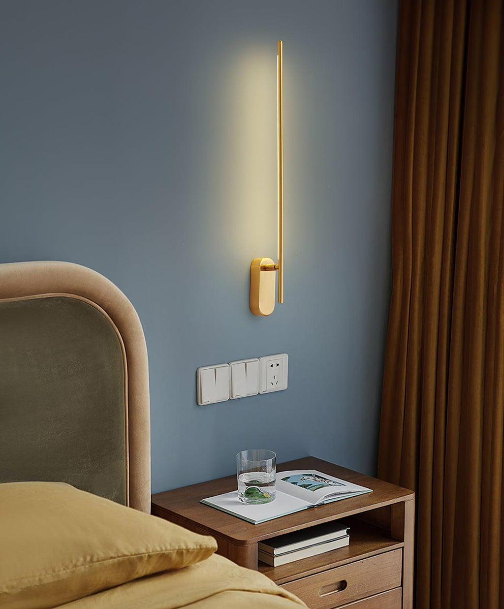 Linnen Rod Plug-in Wall Sconce