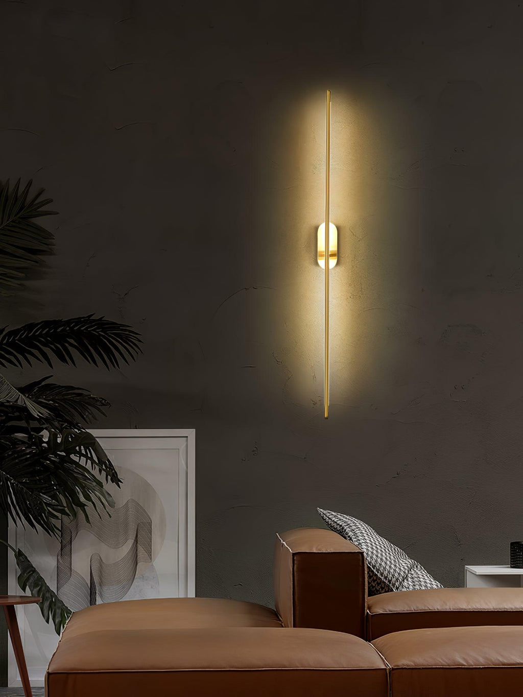 Linnen Rod Plug-in Wall Sconce