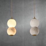 String of Pearls Alabaster Pendant Lamp