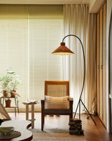 Swan Woven Floor Lamp