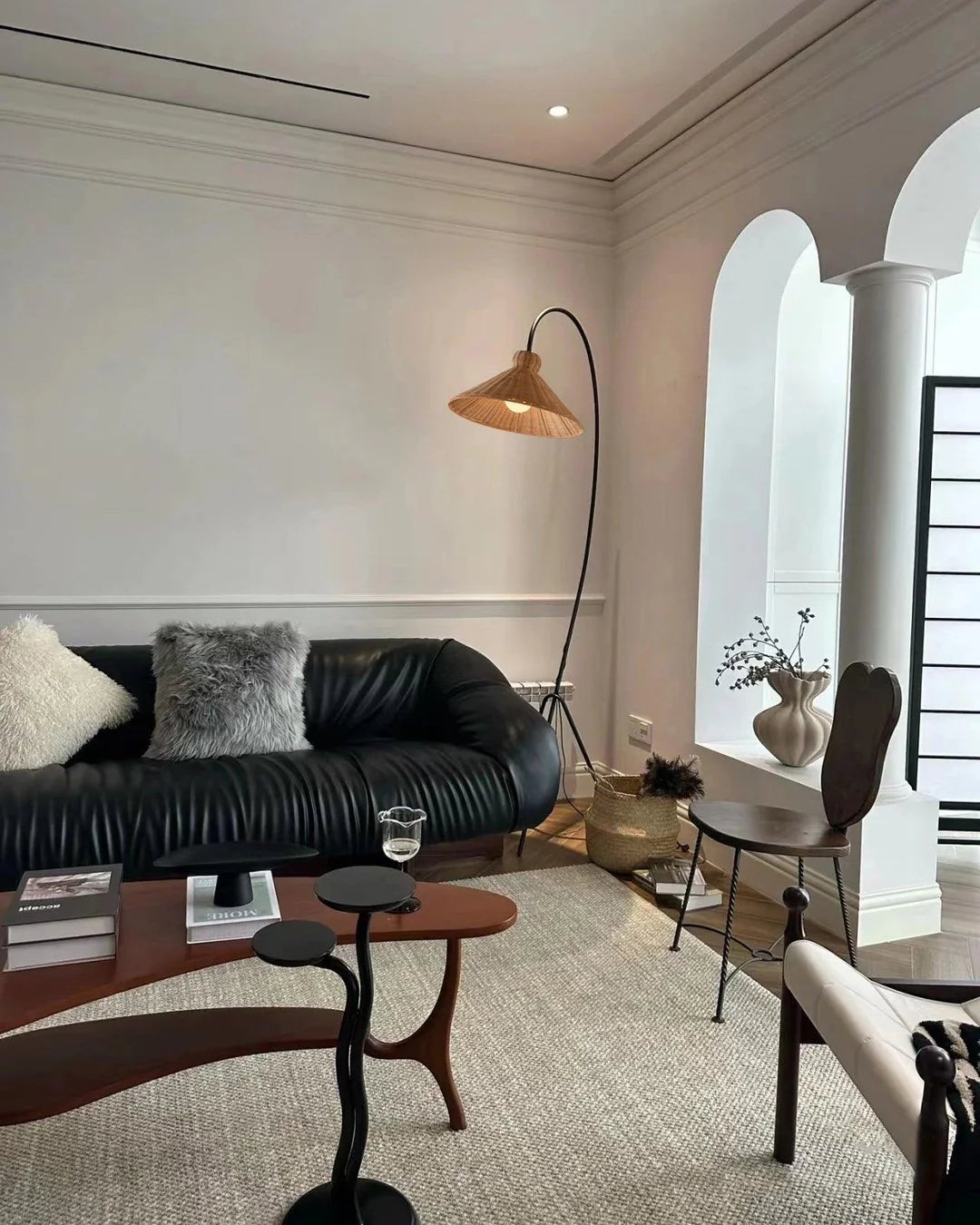 Swan Woven Floor Lamp