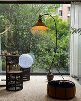 Swan Woven Floor Lamp