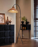 Swan Woven Floor Lamp