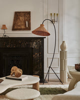 Swan Woven Floor Lamp
