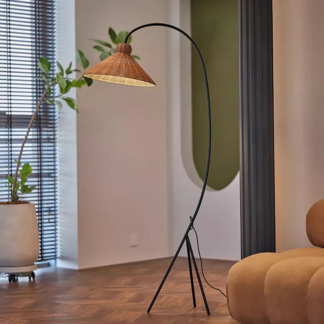 Swan Woven Floor Lamp