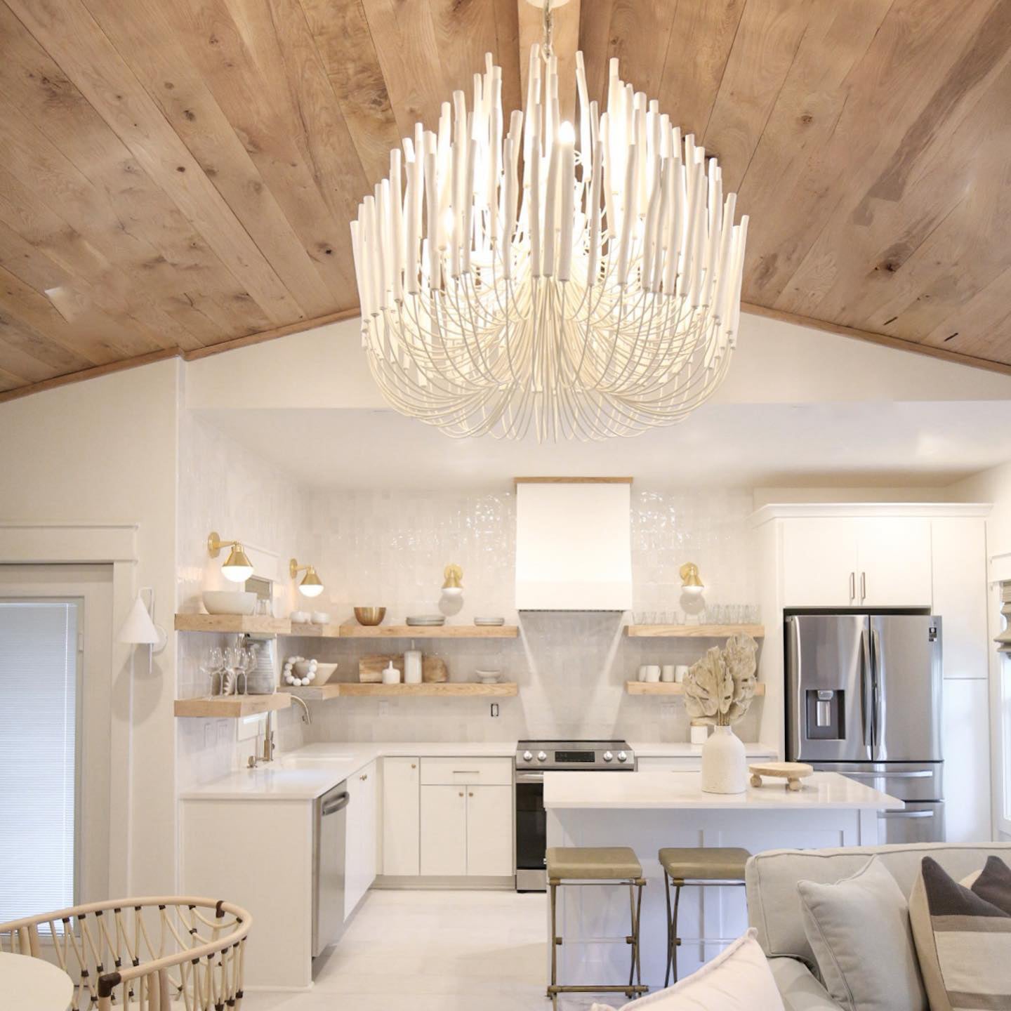 StainedWood Forest Chandelier