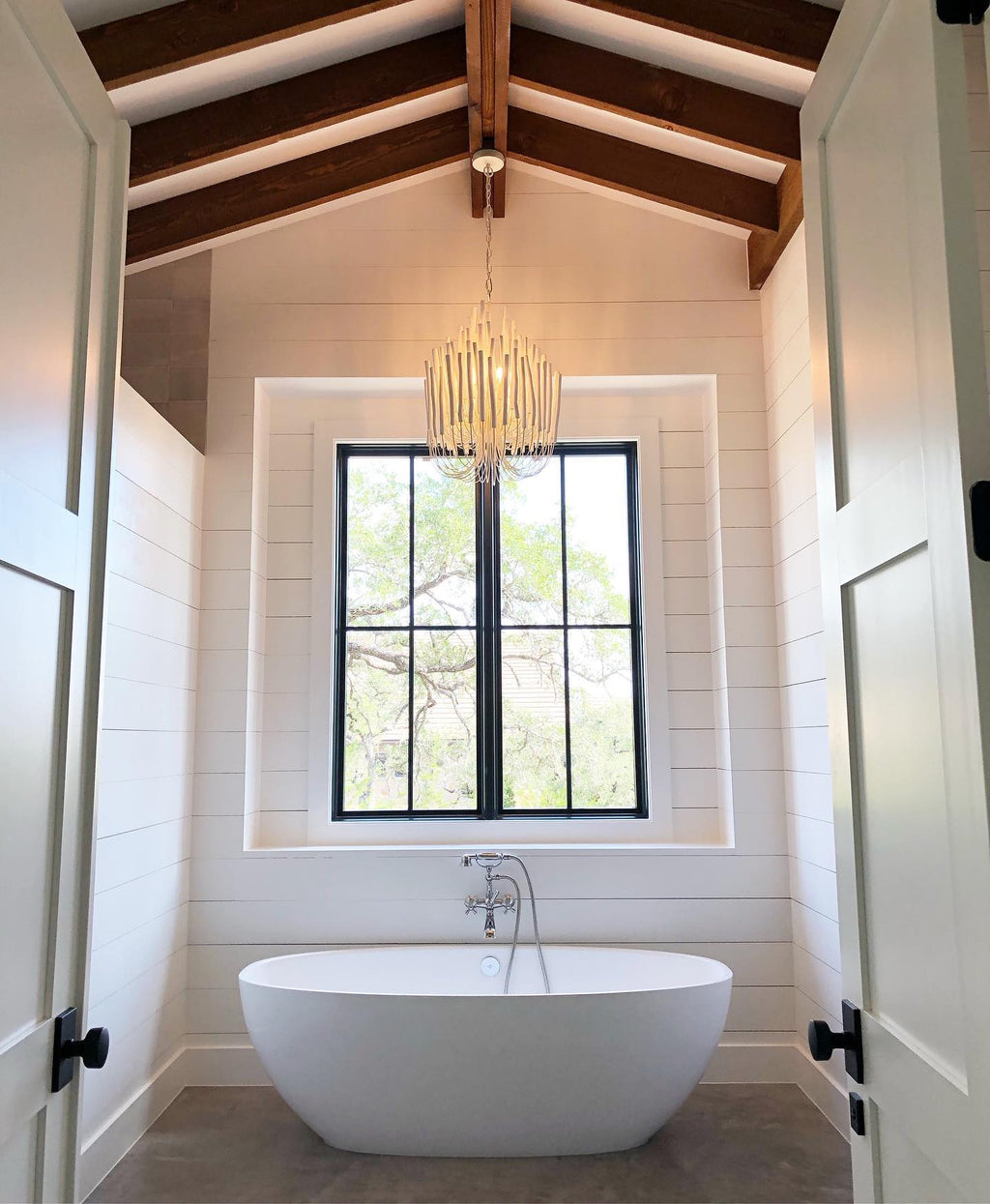 StainedWood Forest Chandelier
