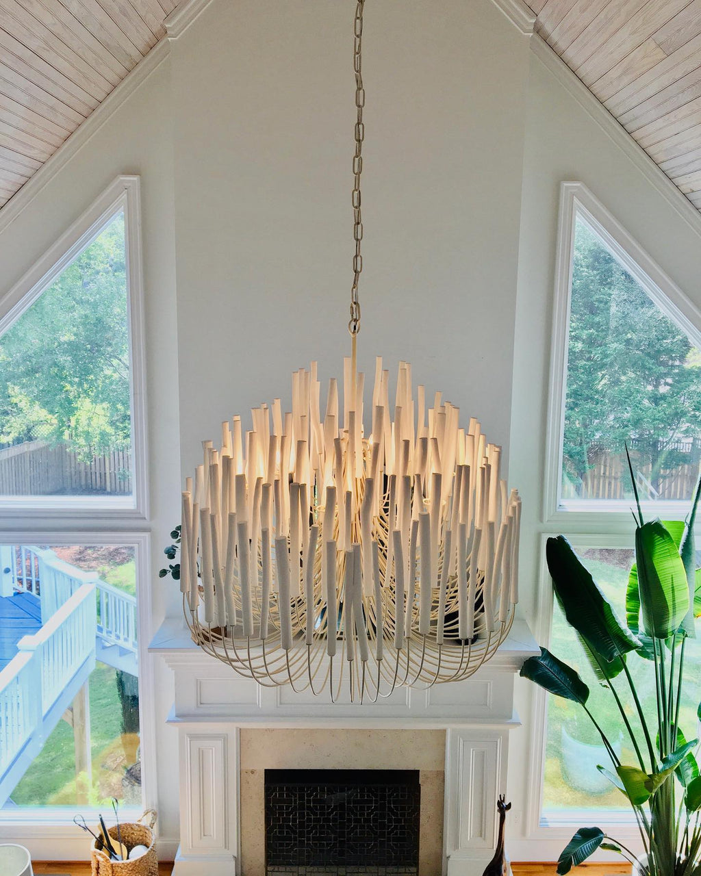 StainedWood Forest Chandelier