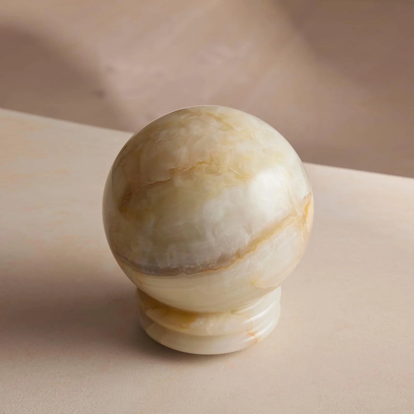 Turned Onyx Table Lamp