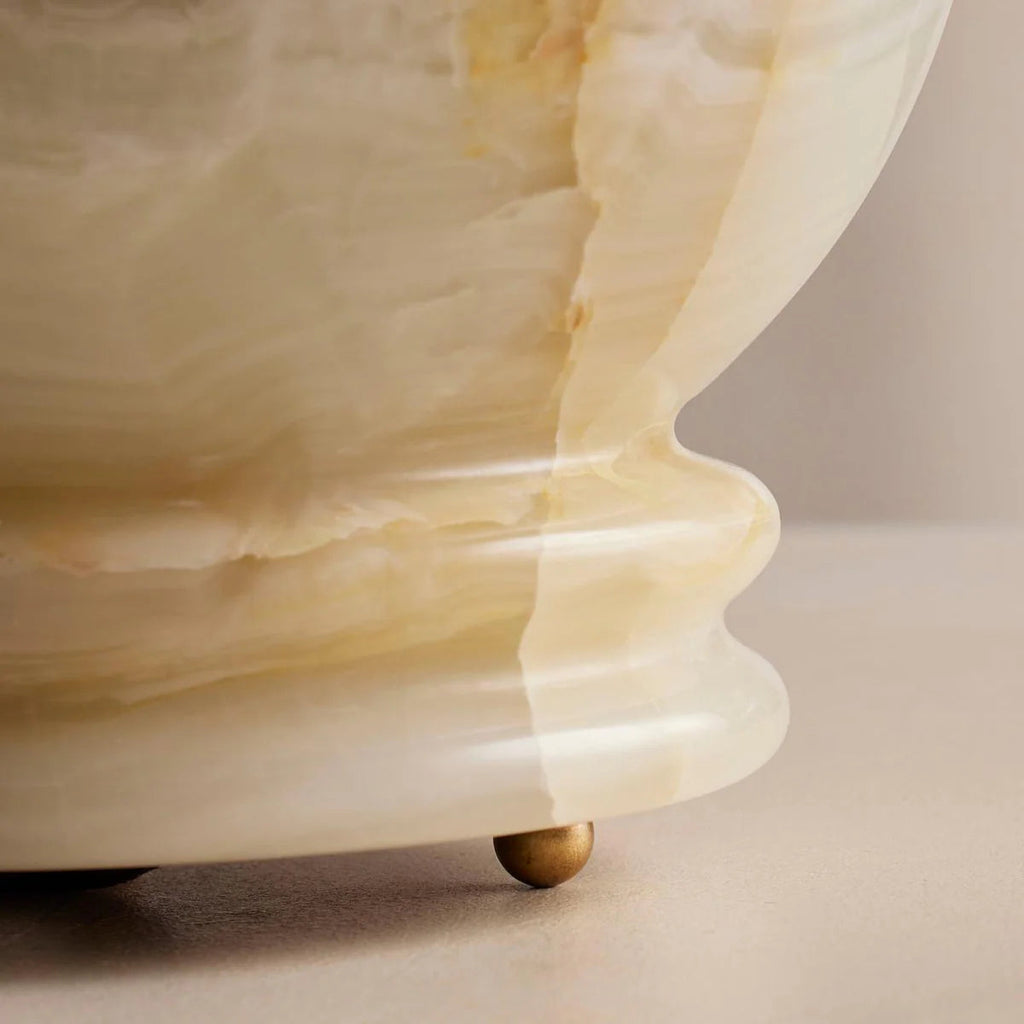 Turned Onyx Table Lamp