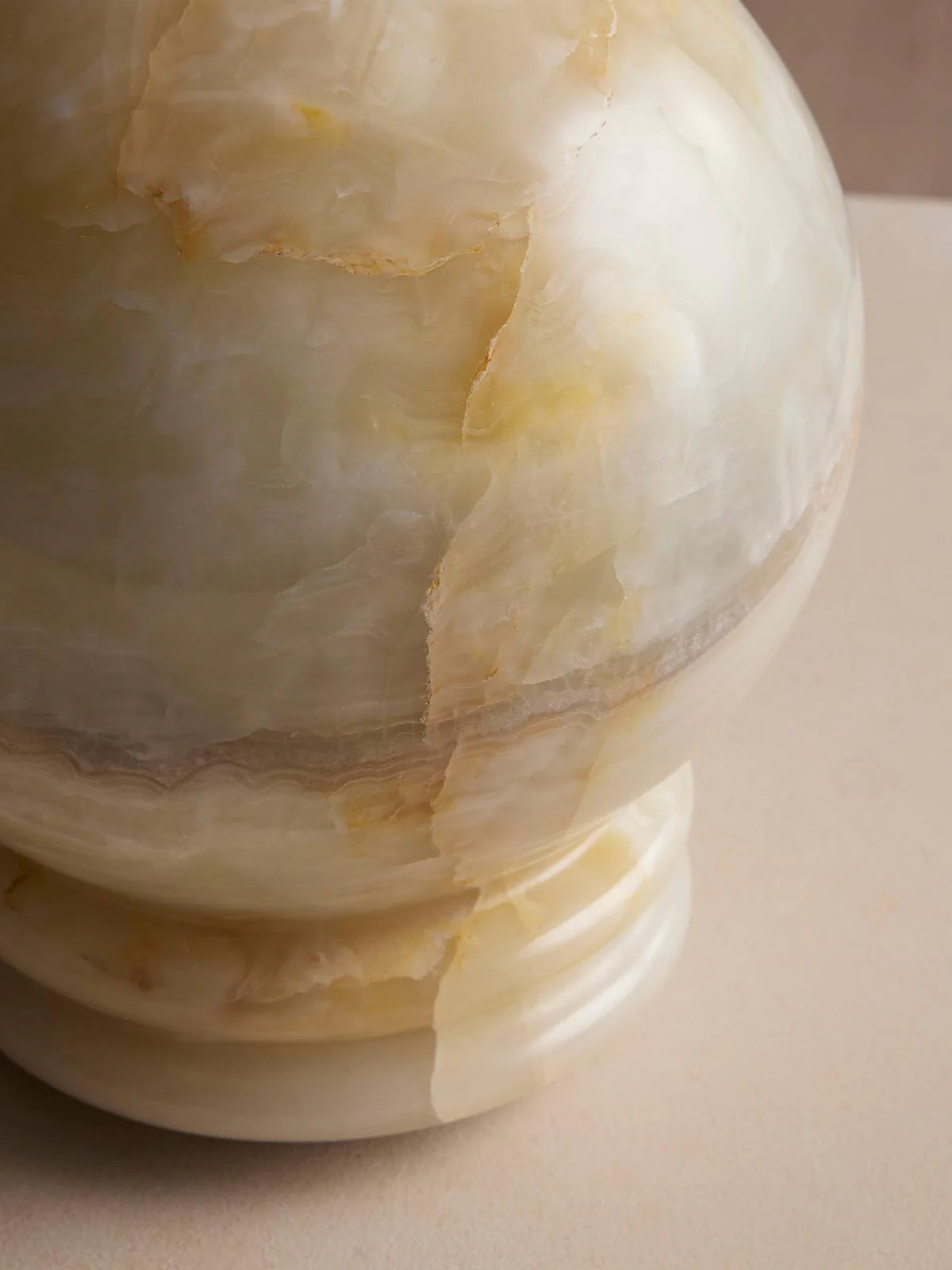 Turned Onyx Table Lamp