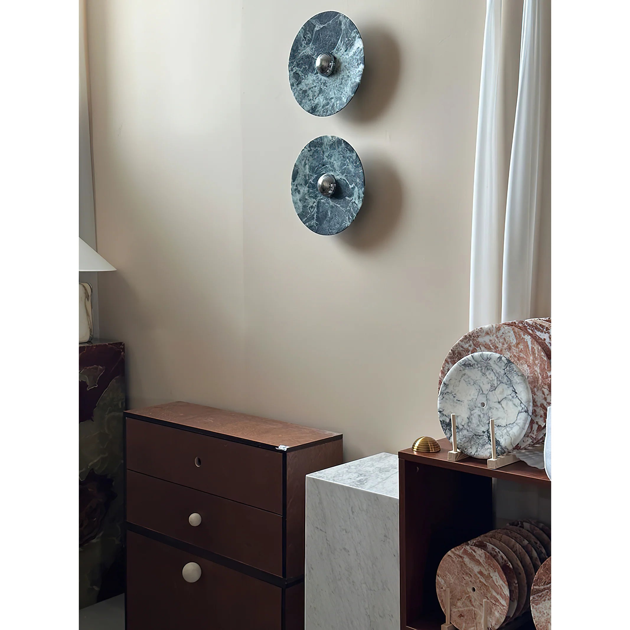 Verde Alpi Marble Sconce