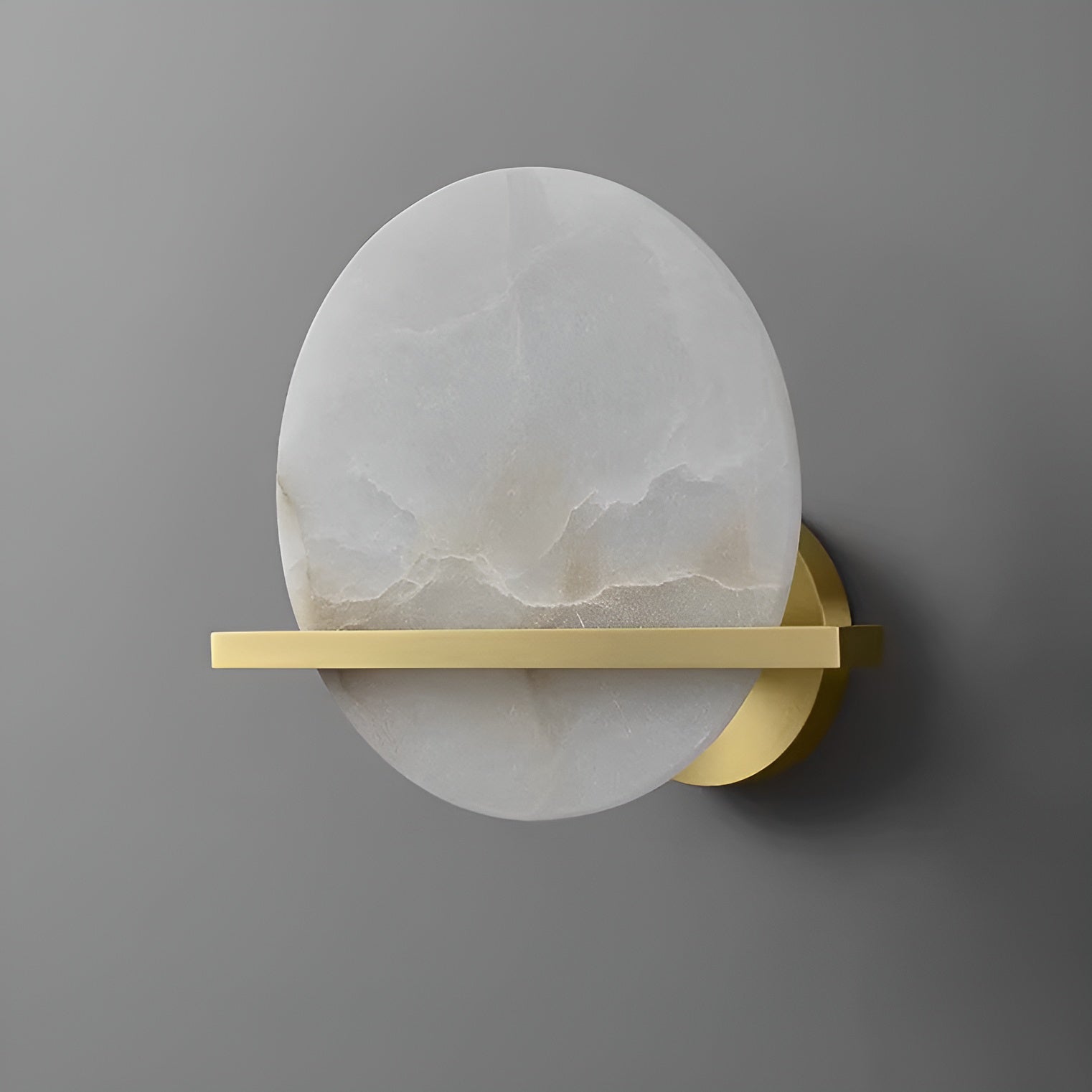 Vicky Alabaster Wall Sconce Round