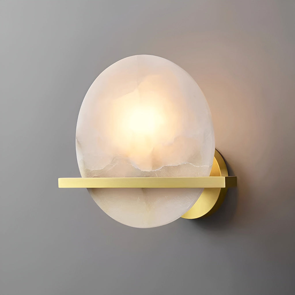 Vicky Alabaster Wall Sconce Round