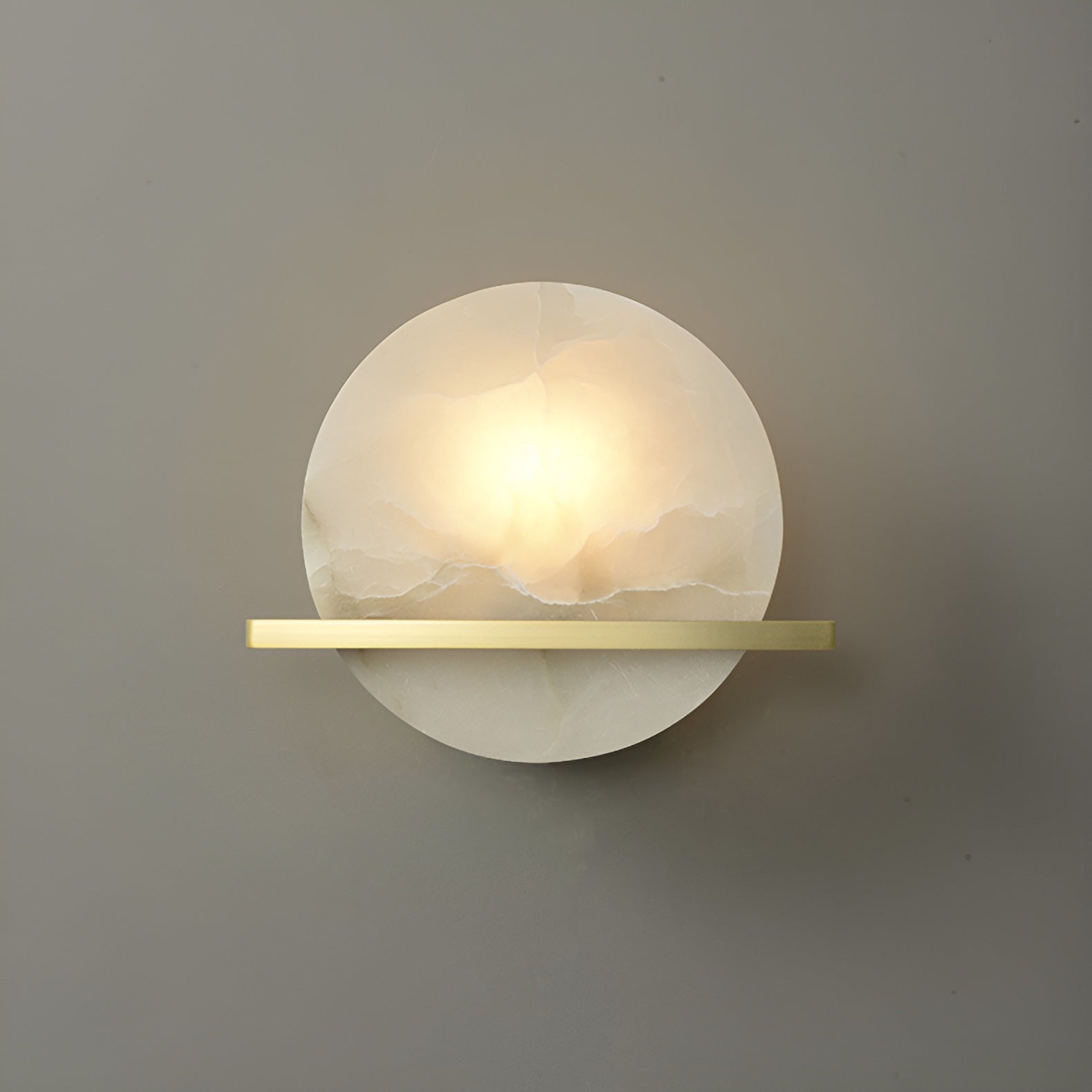 Vicky Alabaster Wall Sconce Round