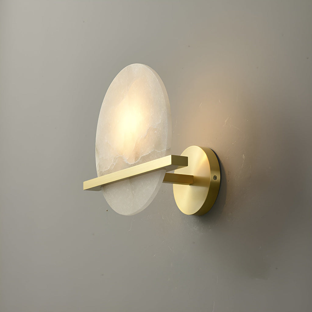 Vicky Alabaster Wall Sconce Round