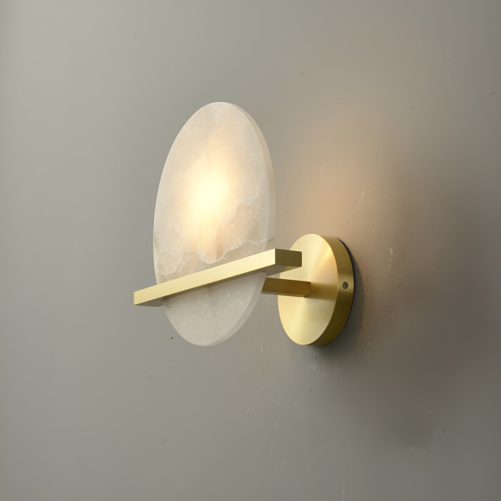 Vicky Alabaster Wall Sconce Round