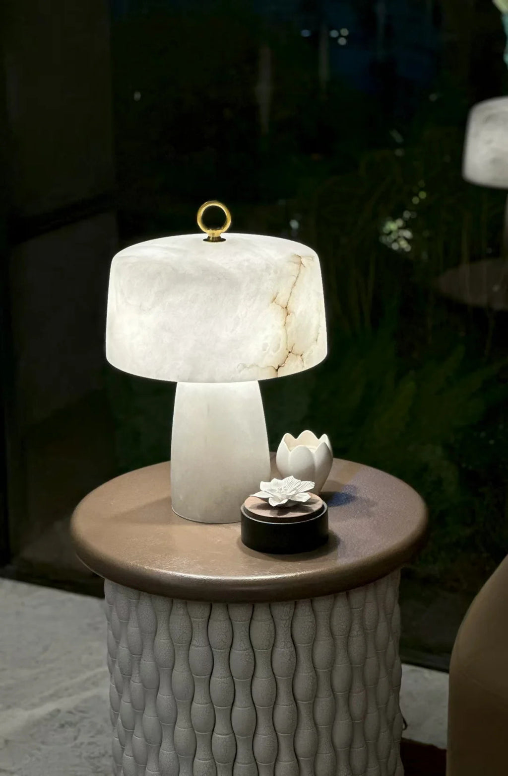 Warf Alabaster Table Lamp