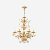 White Rose Crystal Chandelier