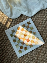White and Jade Onyx Marble Chess Set